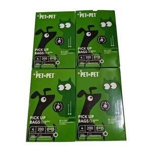 800-Count Eco-Friendly Unscented Dog Poop Bags with Tie Handles New